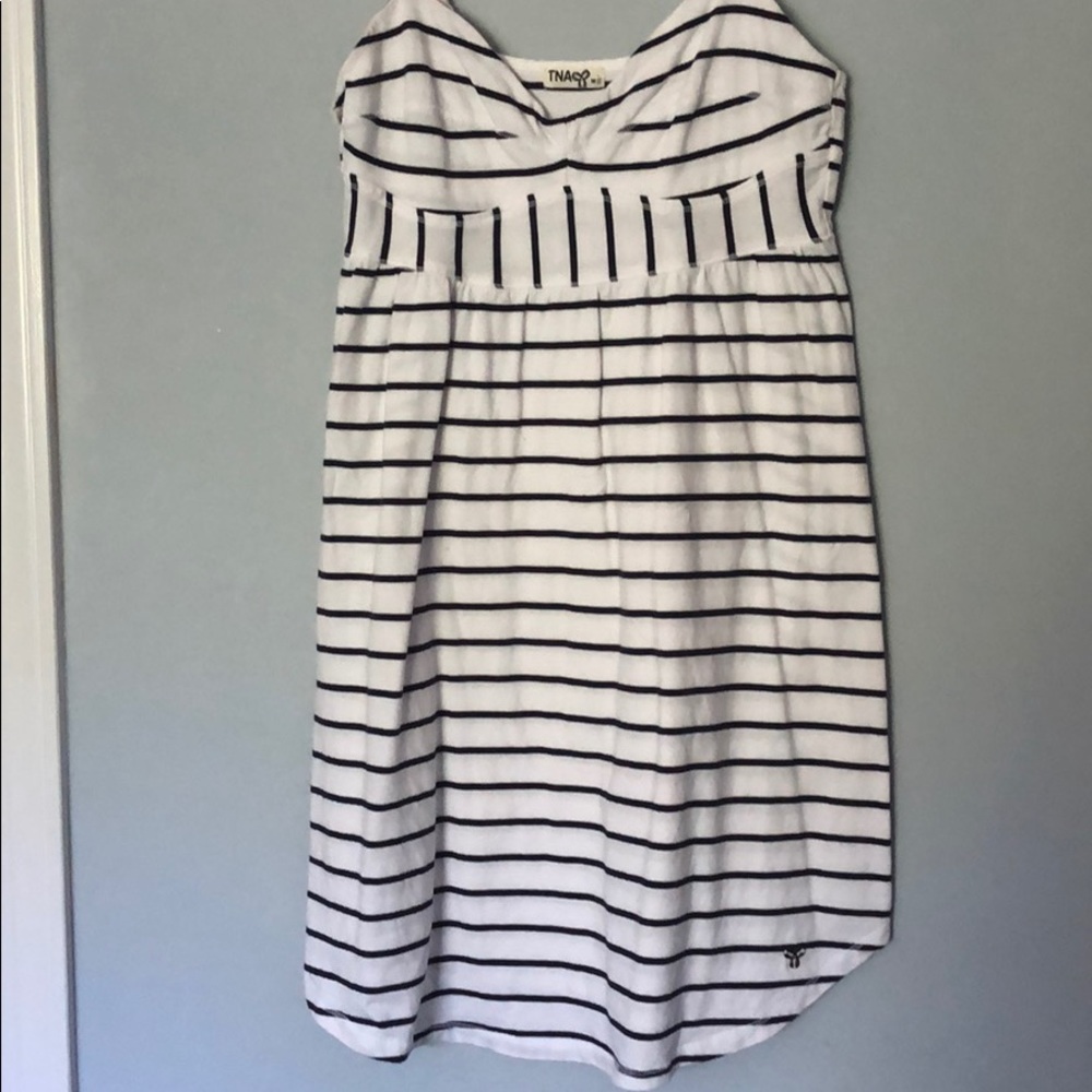 TNA Blue & White Striped Dress